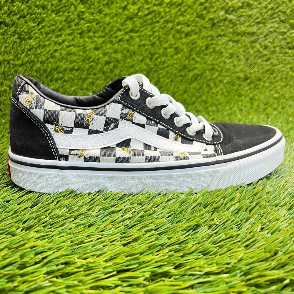 Vans Ward Low Womens Size‎ 7.5 Black White Athletic Walking Skate Shoes Sneakers